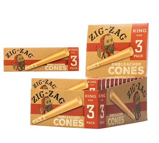 ZIG ZAG King Size Cones 3 Pack